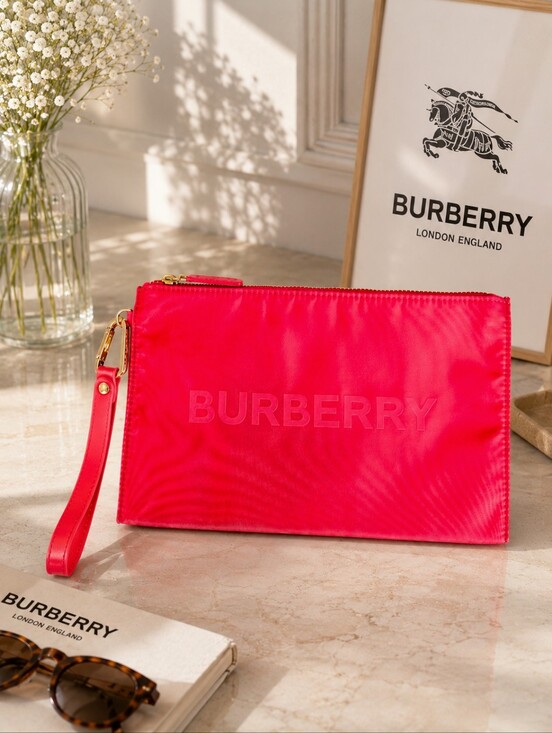 Burberry GWP Other - Burberry Red Cosmetic Pouch Bag Wristlet NEW GWP